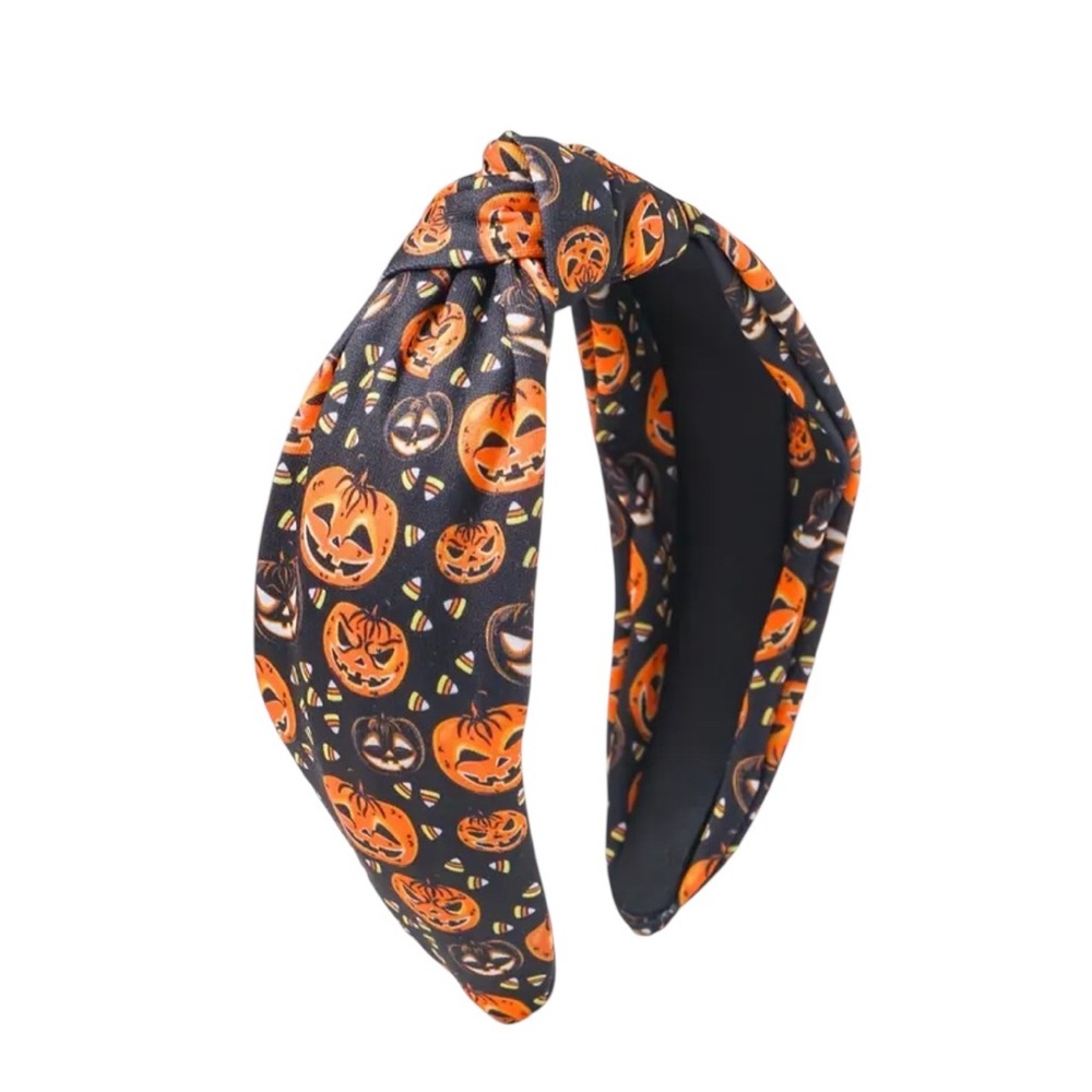 💖 3/$30 💖 Black Jack-o’-lantern Halloween Headband